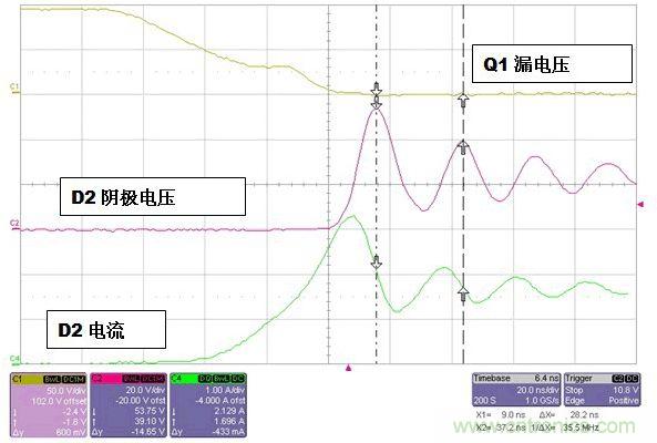 當(dāng)D2關(guān)閉時(shí)D2會(huì)引起過(guò)多的振鈴