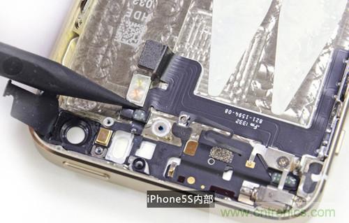 土豪金iPhone 5S拆解：內(nèi)部結(jié)構(gòu)升級，維修難度增加