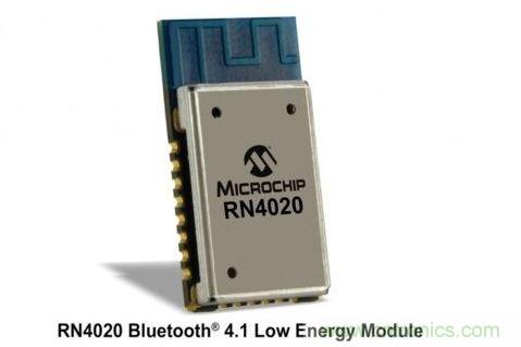 Microchip公司的RN4020模塊集成了包括天線在內(nèi)完整的低功耗藍(lán)牙射頻電路。RN4020采用密封的10mm x17mm x 2mm封裝，內(nèi)置有板載陶瓷天線、2.4GHz的低功耗藍(lán)牙收發(fā)器、帶完整的嵌入式低功耗藍(lán)牙協(xié)議棧的微控制器以及UART和USB接口。