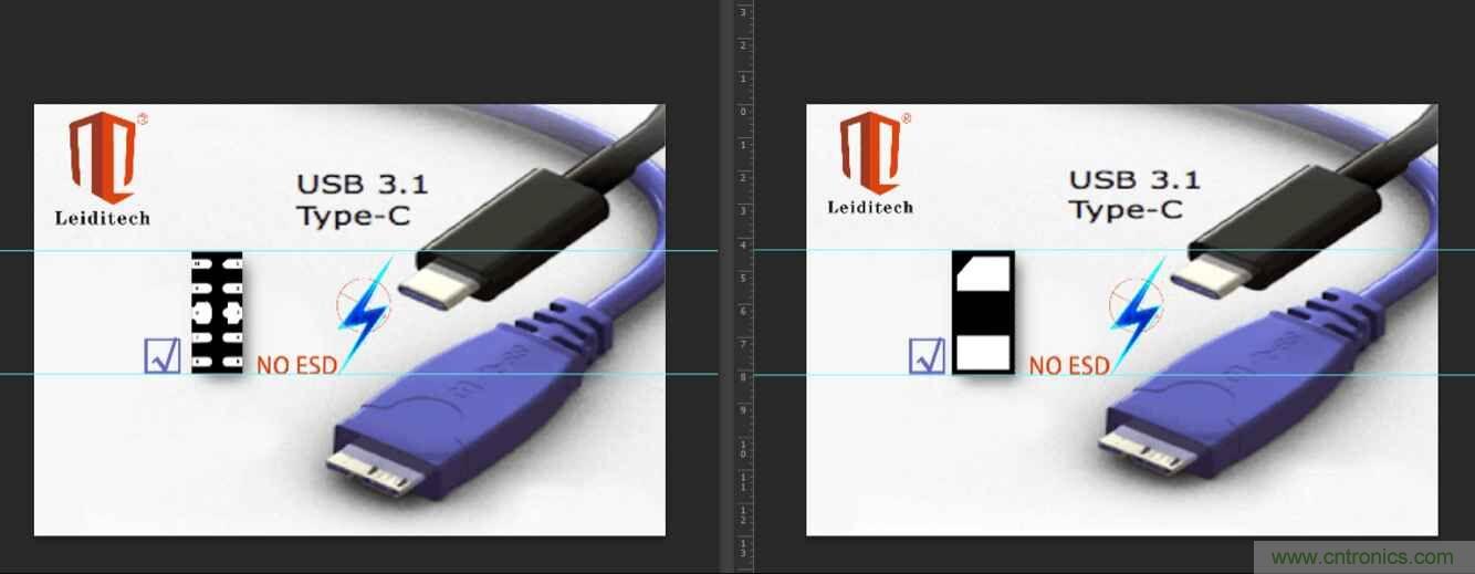 Leiditech推出超低電容ESD，用來保護(hù)USB Type-C