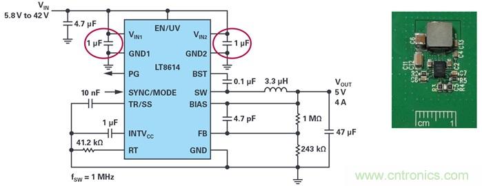 是否可以將低EMI電源安裝到擁擠的電路板上？