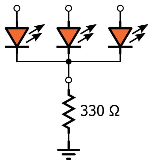 LED 陣列：一個電阻器還是多個？